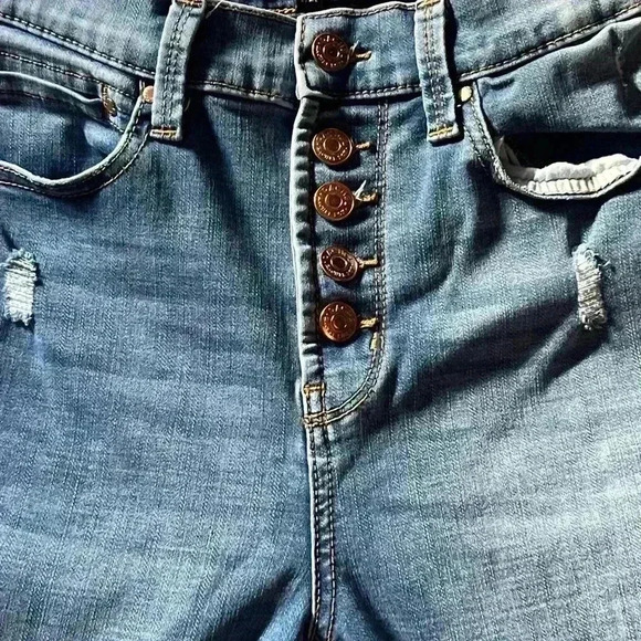 RACHEL Rachel Roy Women’s Distressed Button Fly Jeans Size 4/27 - Picture 12 of 14